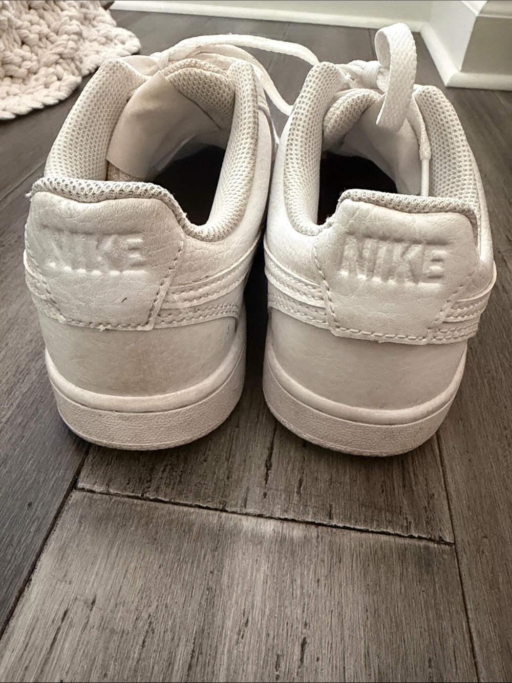 Nike Women's White Low-Top Perforated Leather Sneakers - Picture 3 of 6
